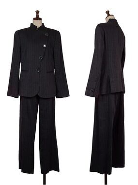 NWT Giorgio Armani Silk Blend Pinstripe Suit